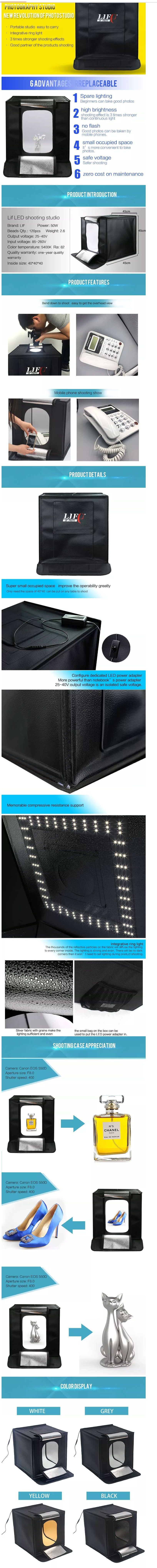 Lifei Led Işıklı Çekim Çadırı
